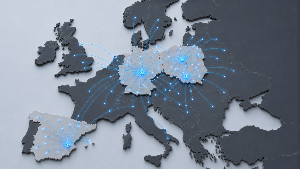 Europakarte mit YAWEI Standortnetzwerk