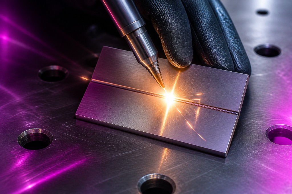 Laserschwei&szlig;prozess mit YLMW Handger&auml;t